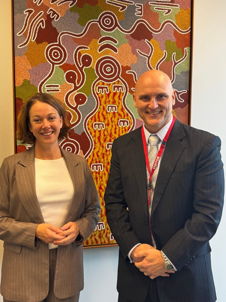 Simon Bedard of Exit Advisory Group with Dr Sophie Scamps MP