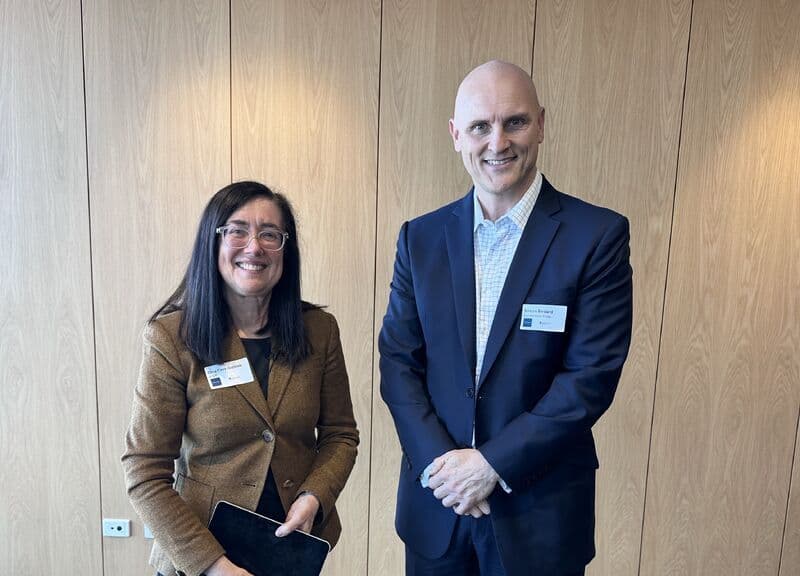 Simon Bedard in a meeting with Gina Cass-Gottlieb, Chair of the ACCC